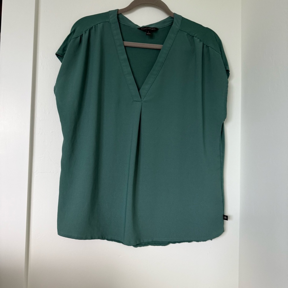 Banana Republic Teal V-Neck Blouse